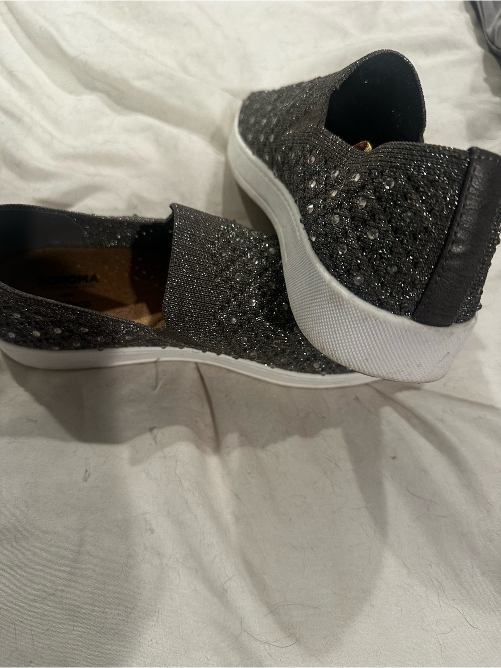 Sonoma Sparkle Slip-On Sneakers - Gray